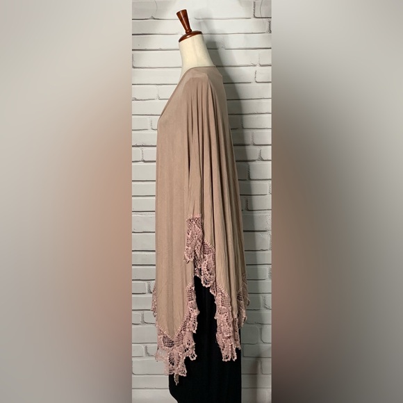 Women’s POL Beige Washed Jersey Shawls NEW - Picture 5 of 6